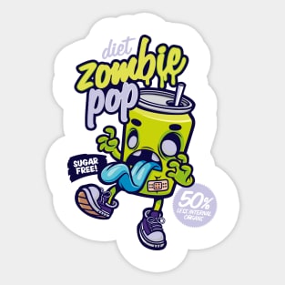 Zombie Pop Cartoon Sticker